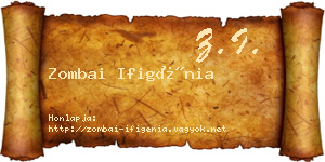 Zombai Ifigénia névjegykártya